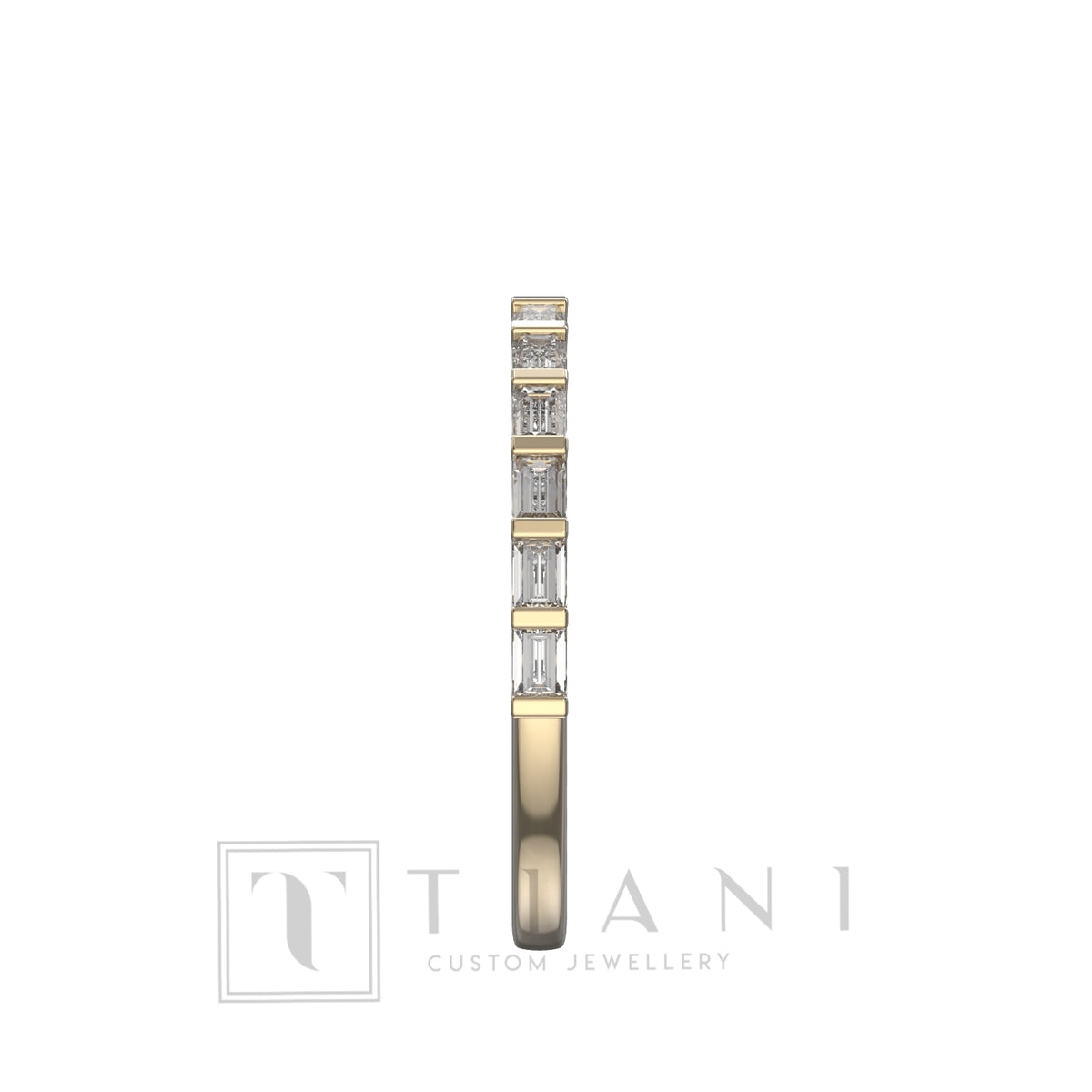 baguette diamond wedding band