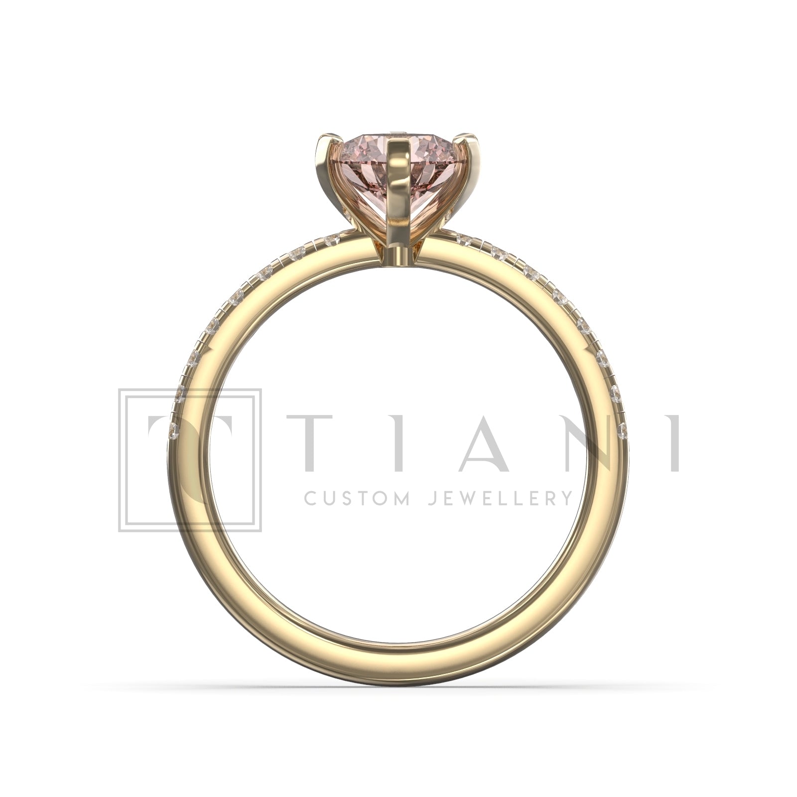 morganite and diamond ring