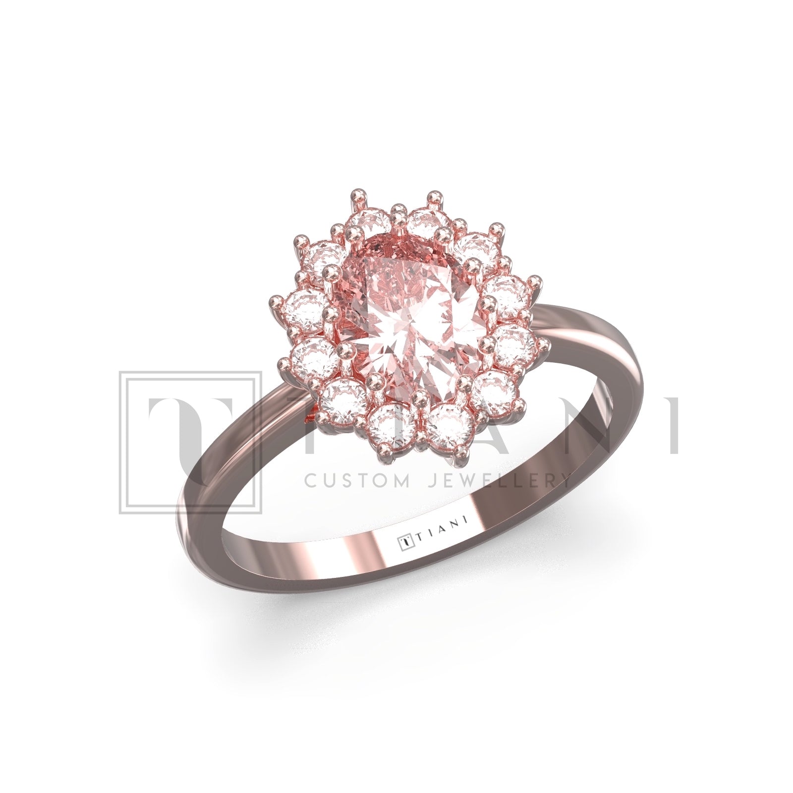 morganite and diamond ring