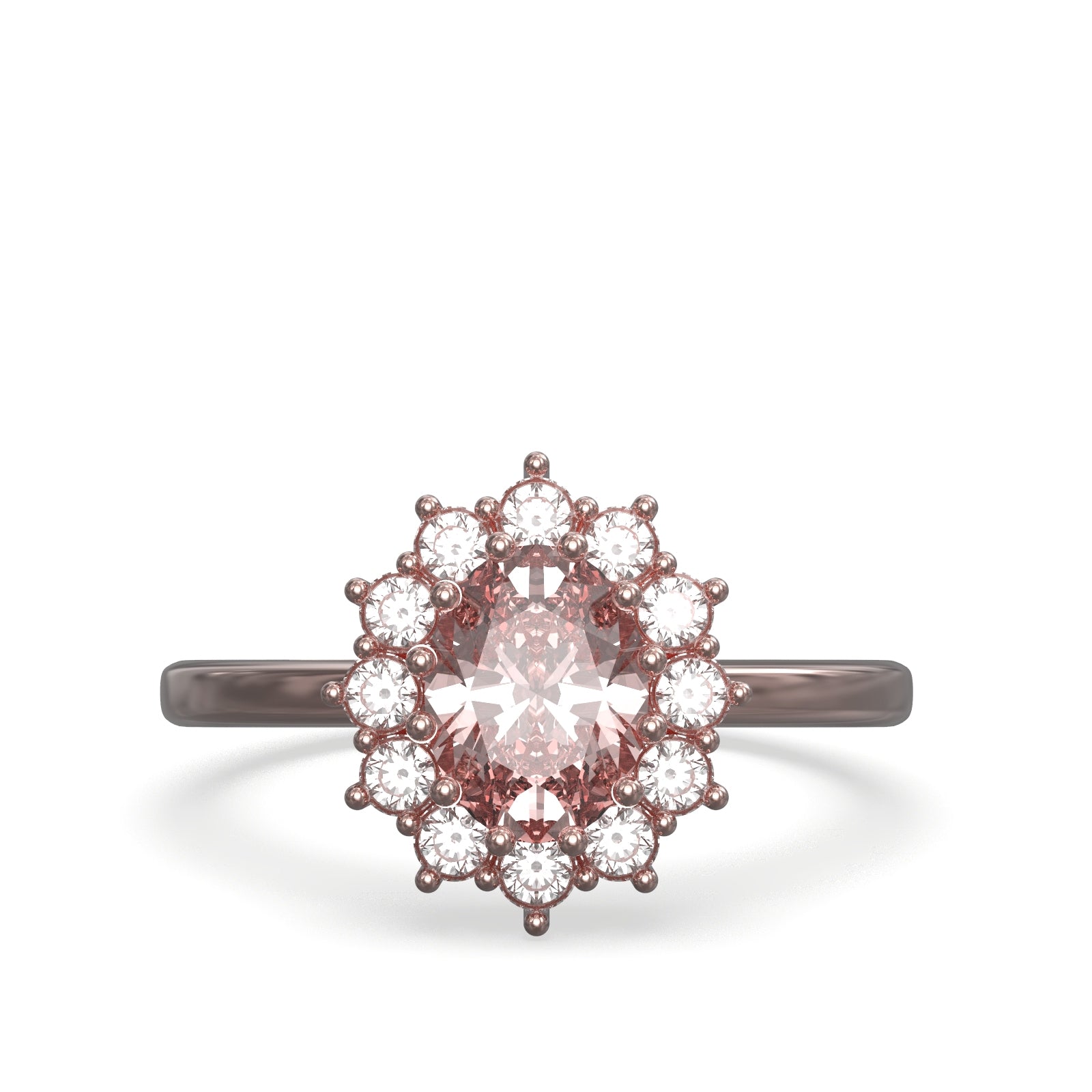 morganite and diamond ring