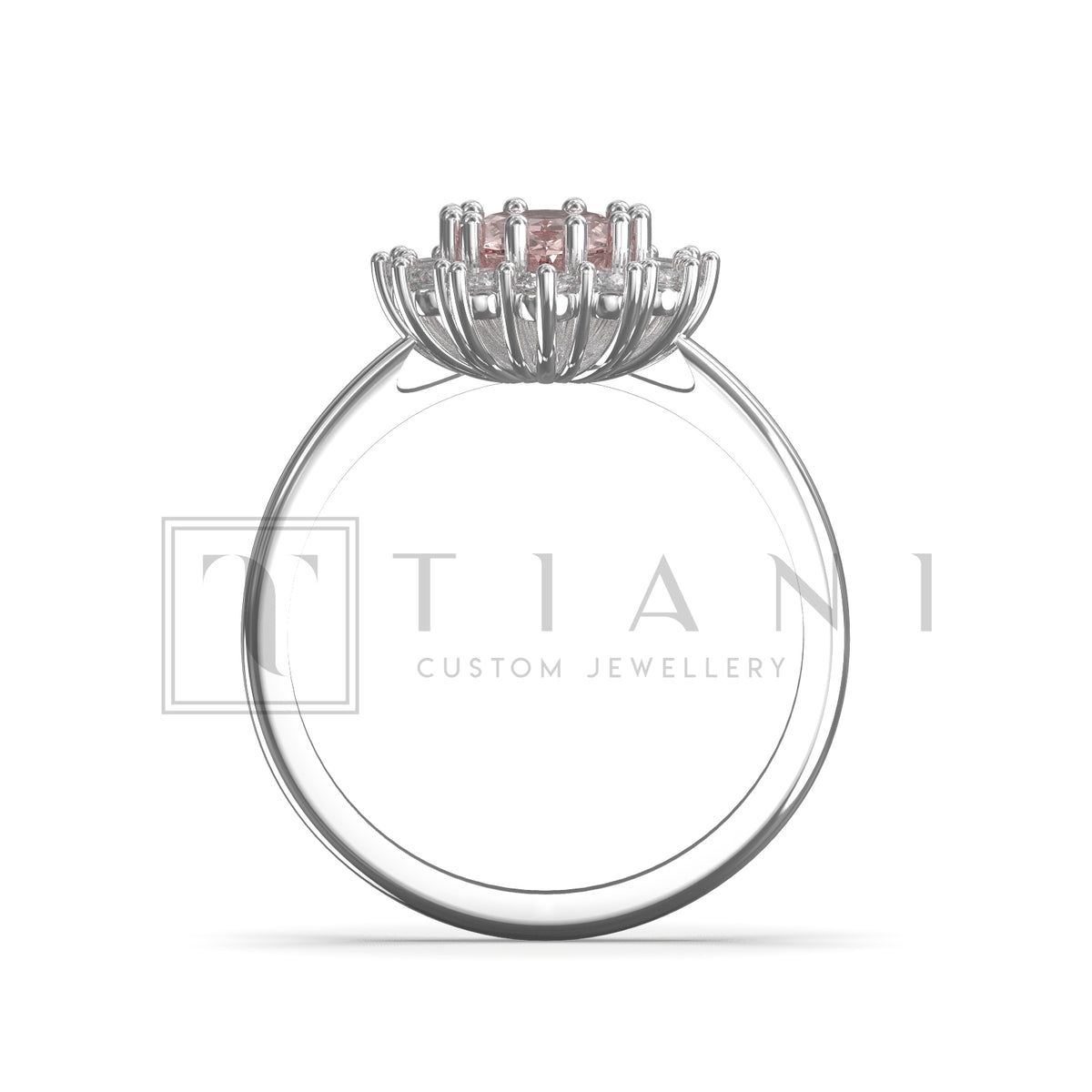 morganite and diamond ring