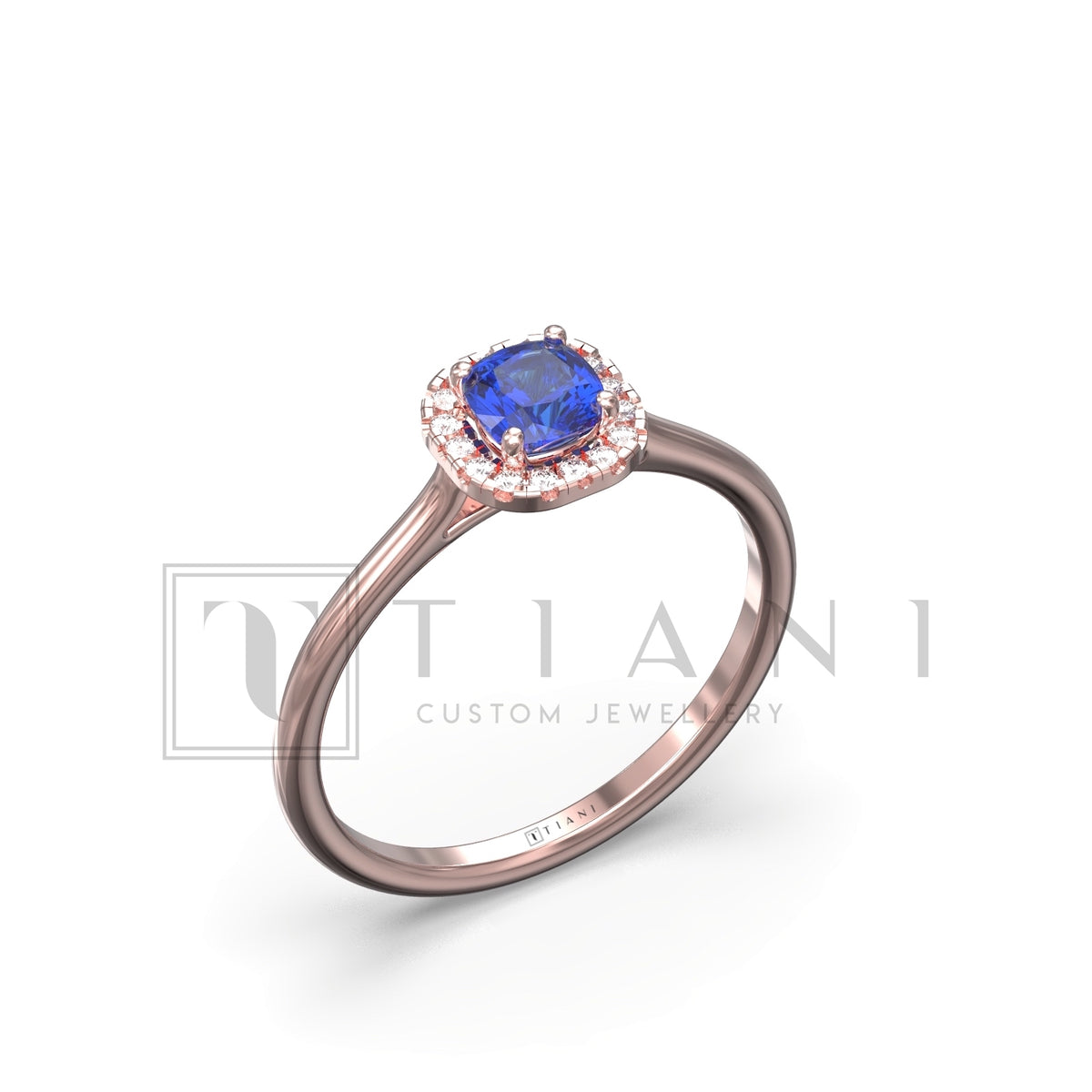 blue sapphire engagement ring
