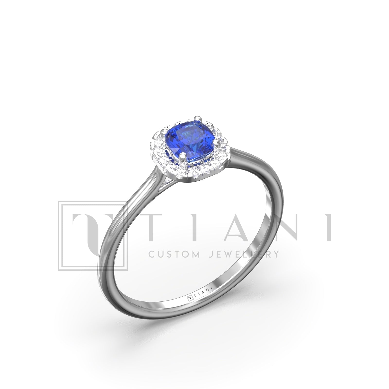 blue sapphire engagement ring