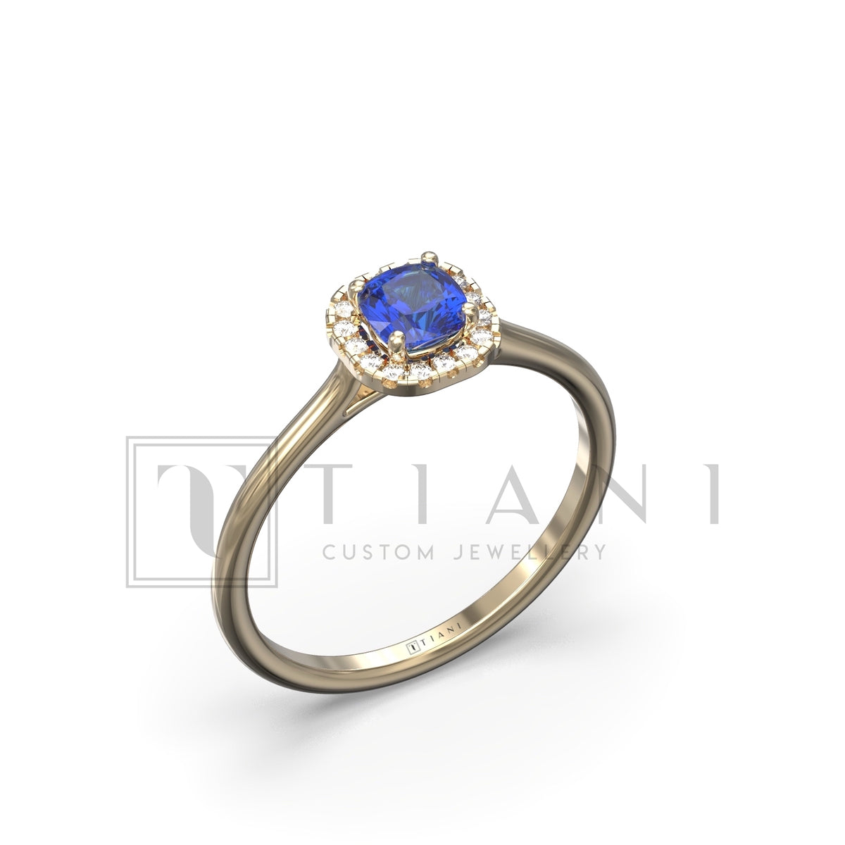 blue sapphire engagement ring