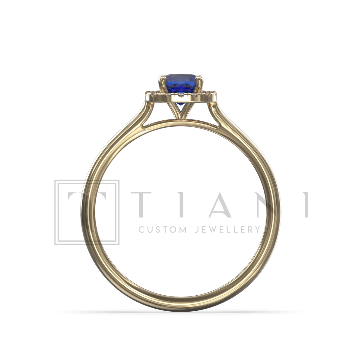 blue sapphire engagement ring