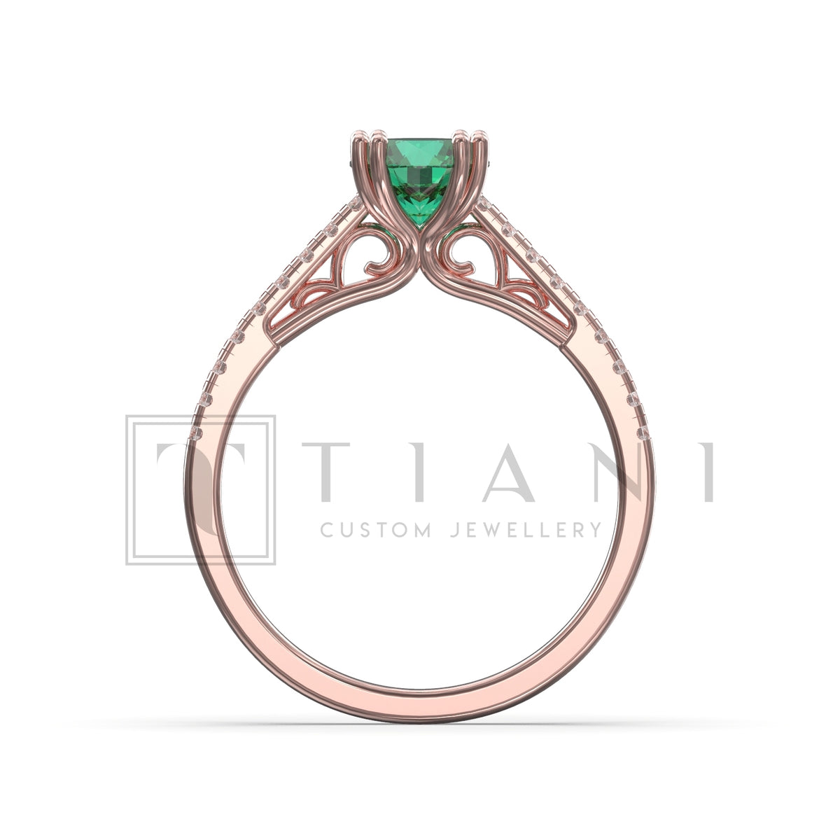 natural emerald ring