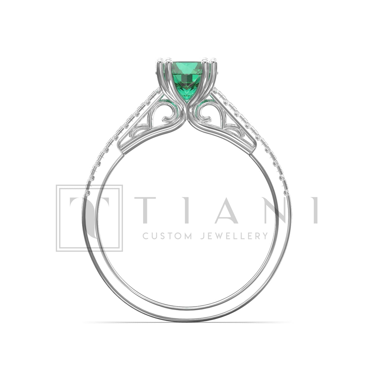 natural emerald ring