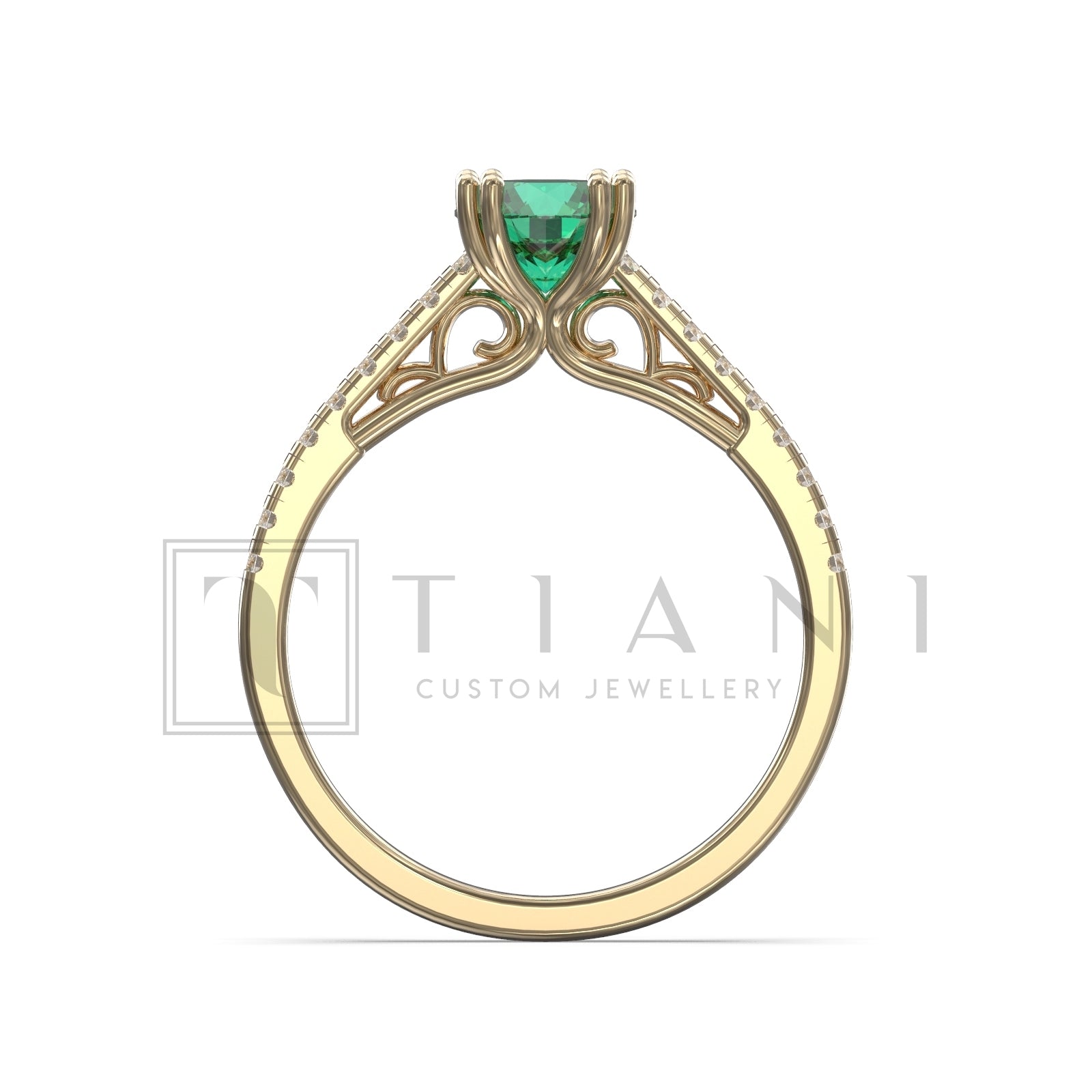 natural emerald ring