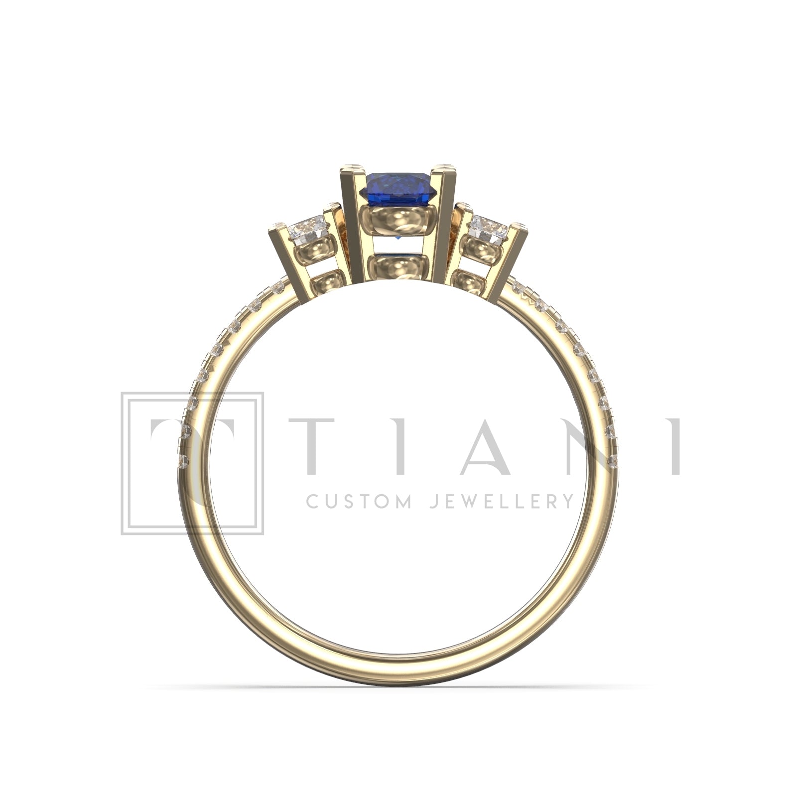 diamond and sapphire engagement ring