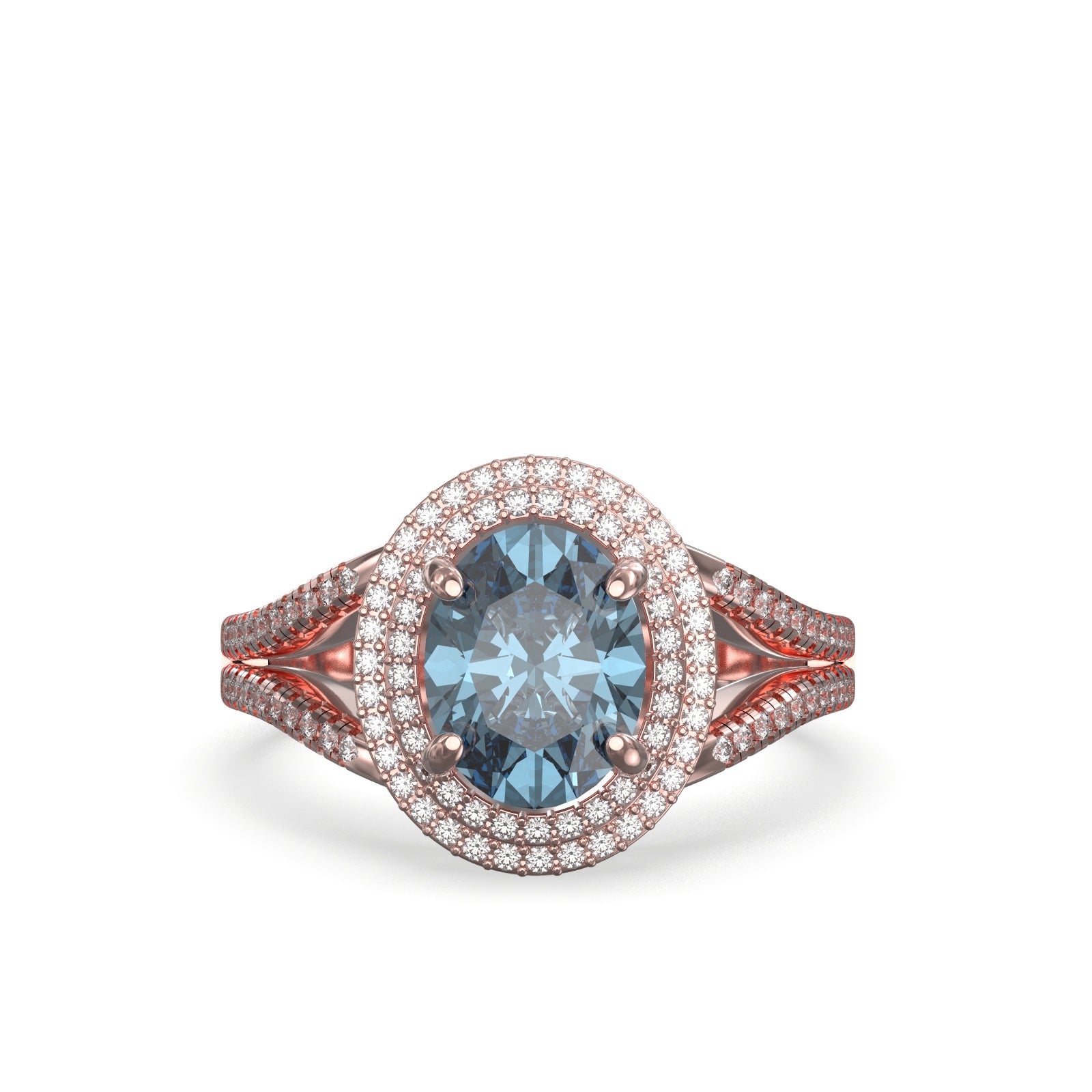 double halo engagement ring