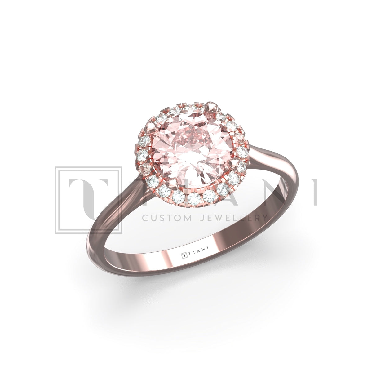 morganite and diamond ring