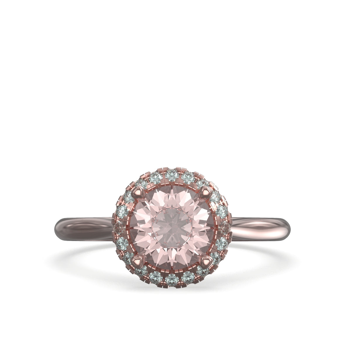 morganite and diamond ring
