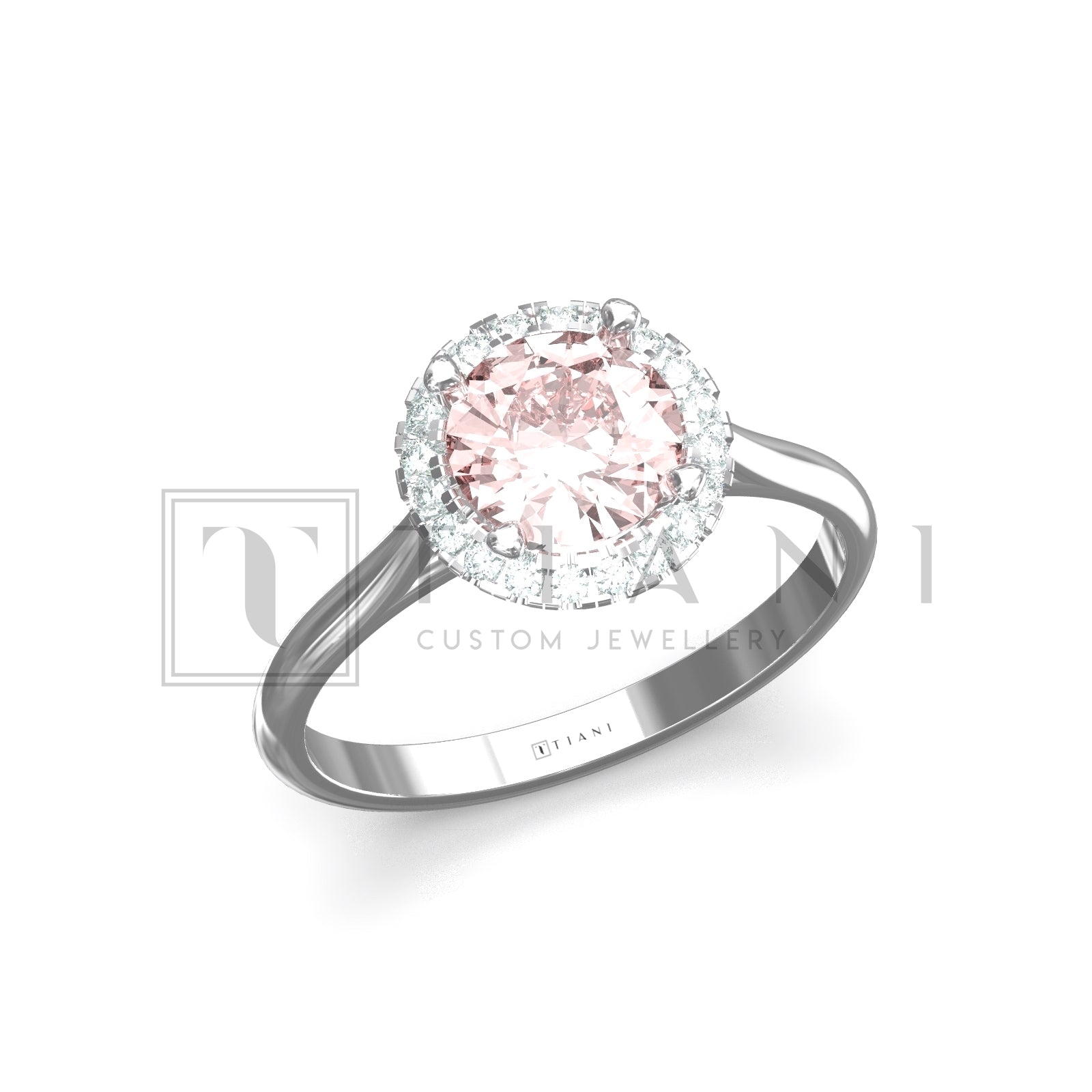 morganite and diamond ring