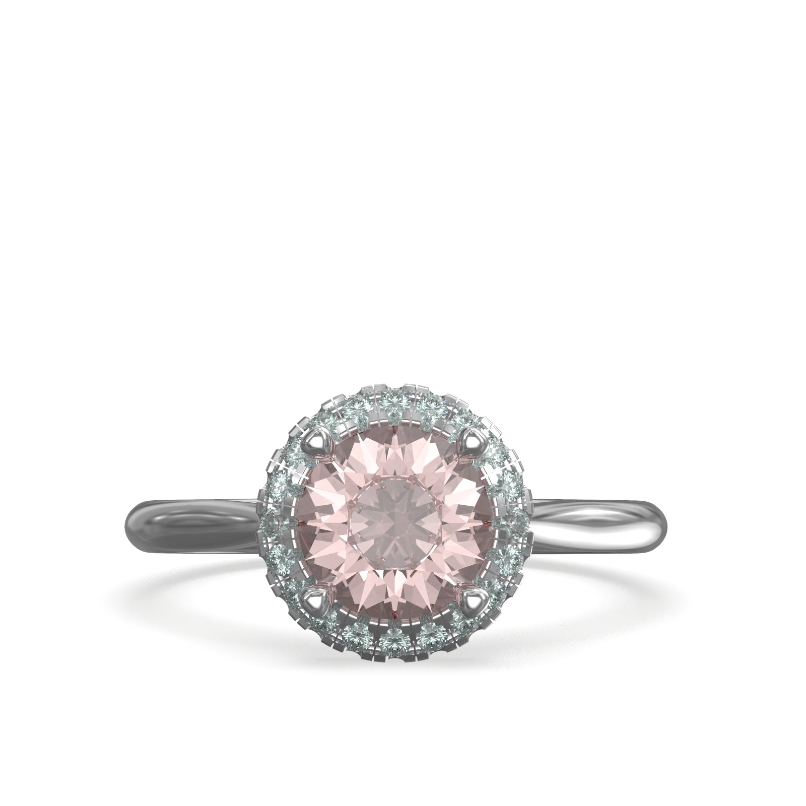 morganite and diamond ring