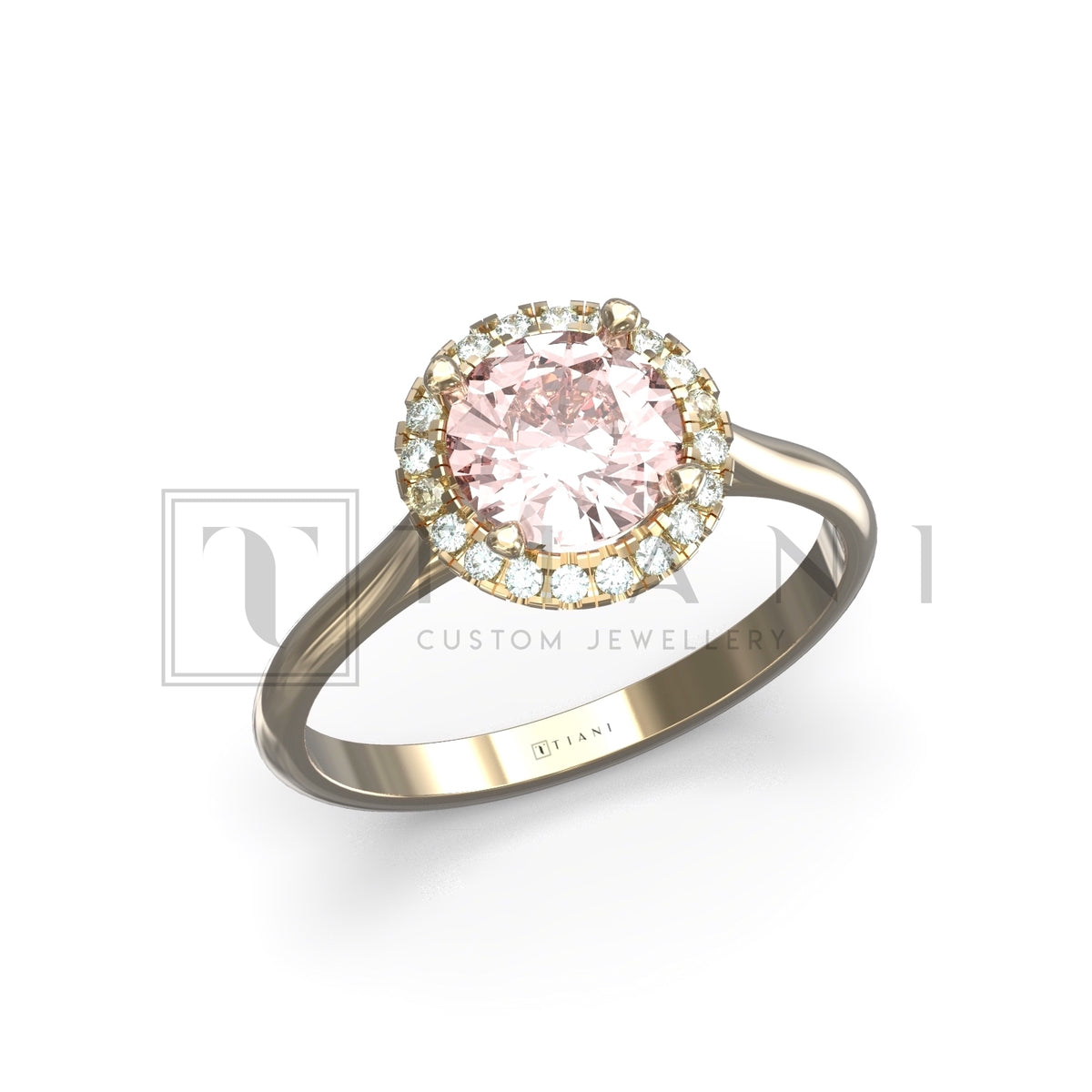 morganite and diamond ring