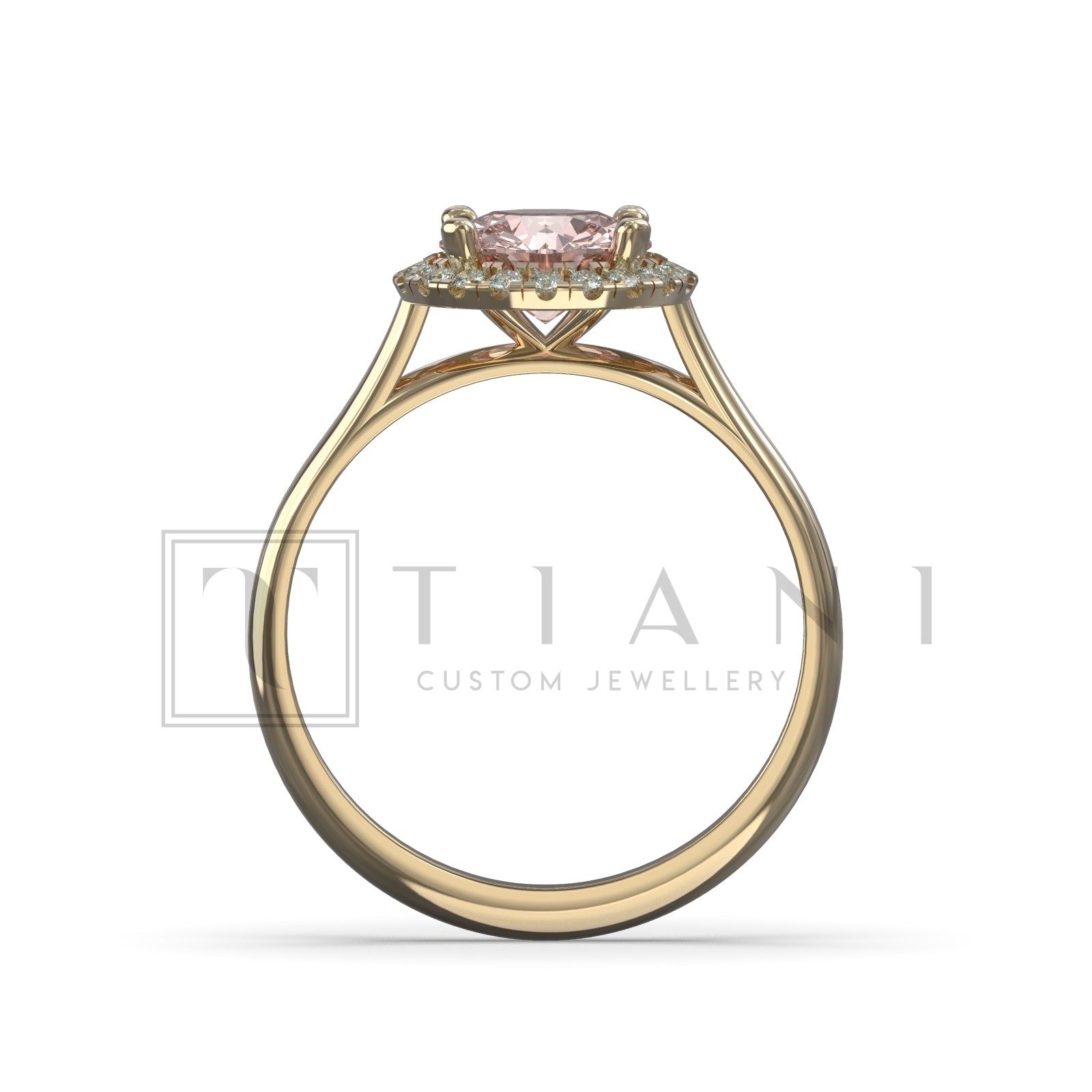 morganite and diamond ring
