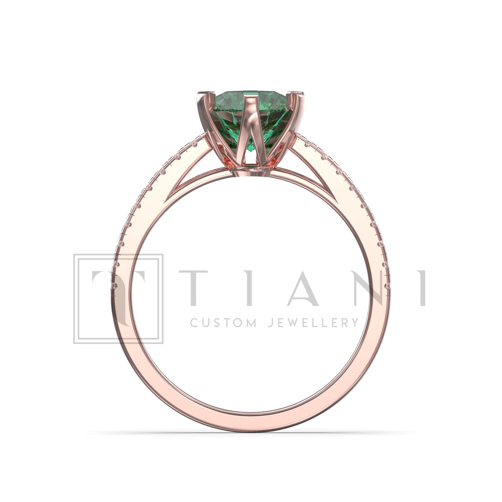 natural emerald ring
