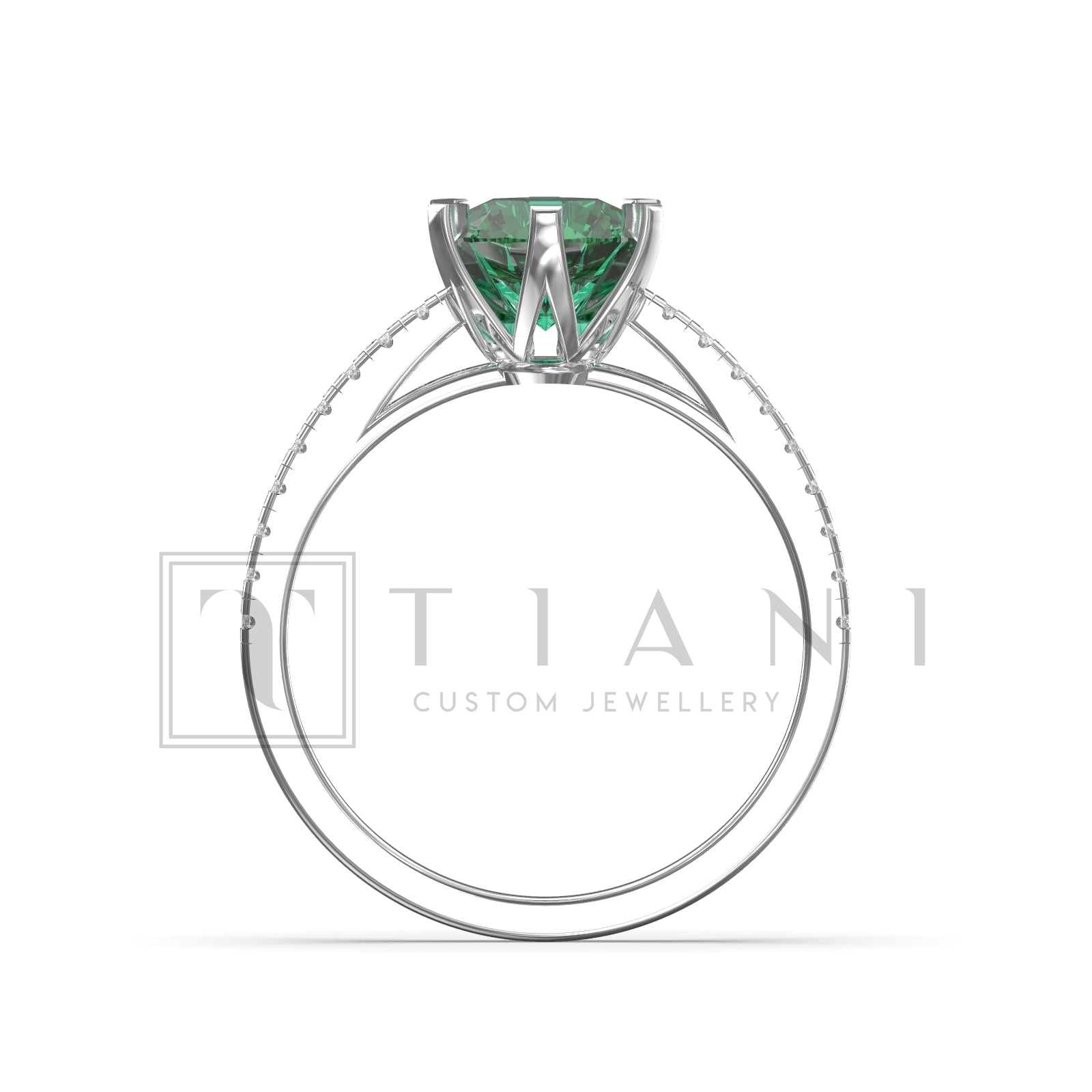 natural emerald ring