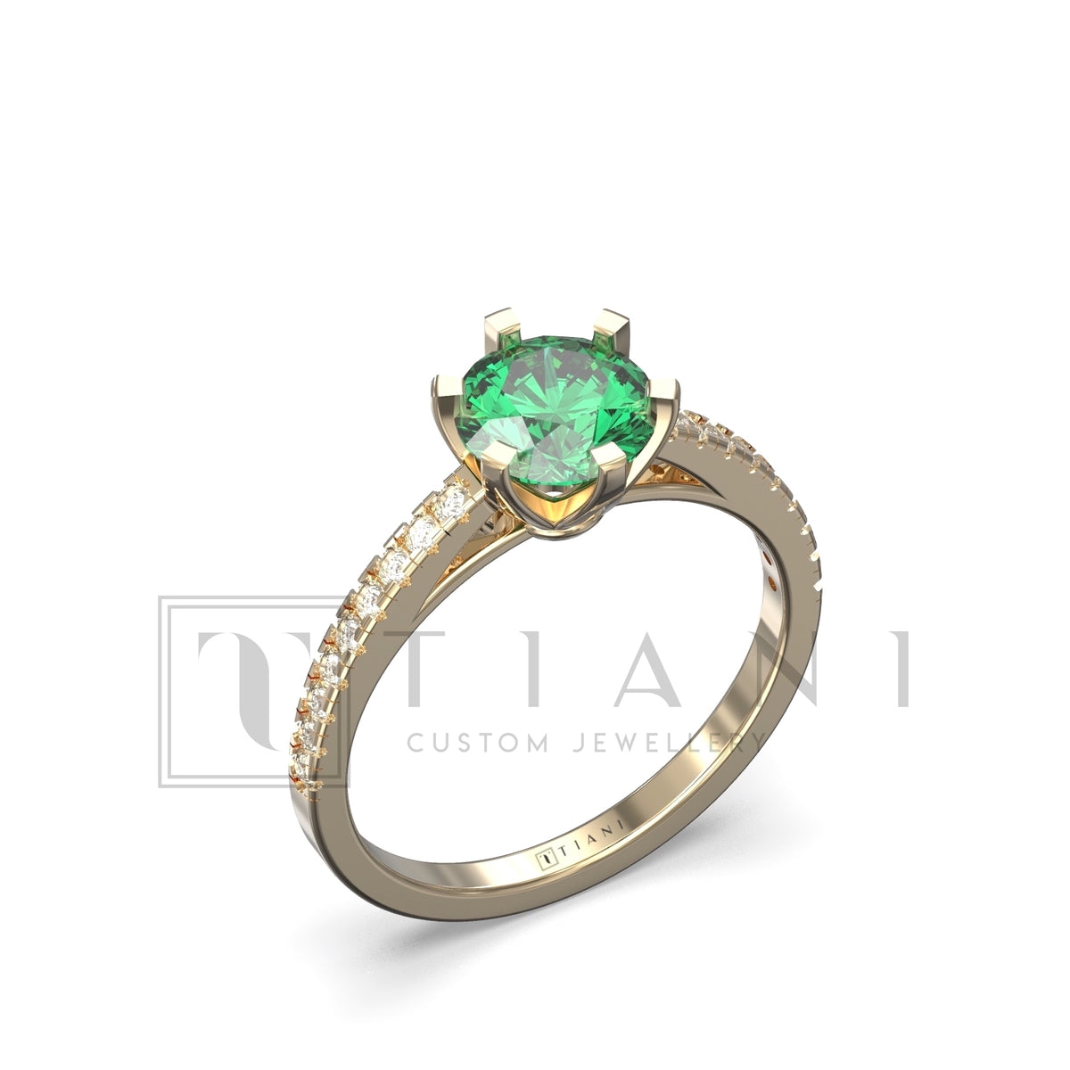 natural emerald ring