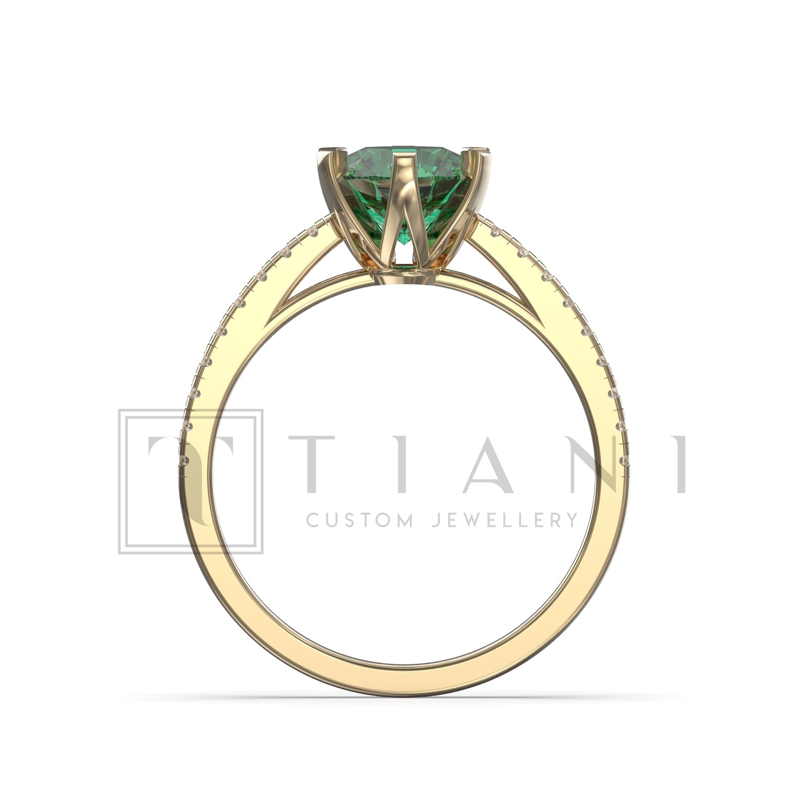 natural emerald ring