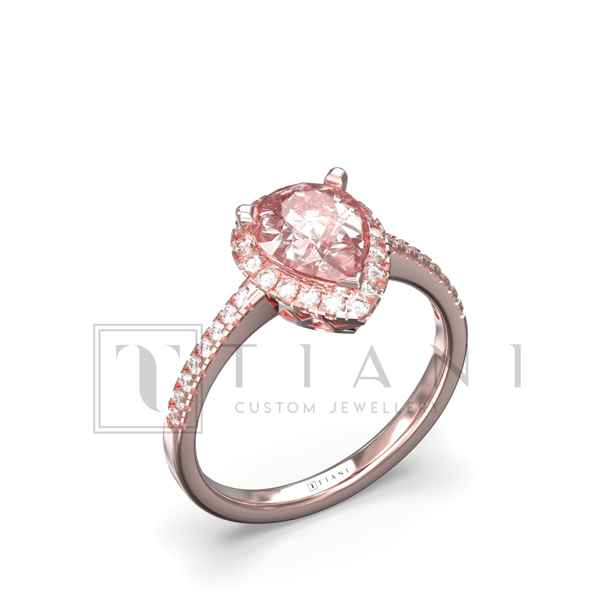 morganite and diamond ring