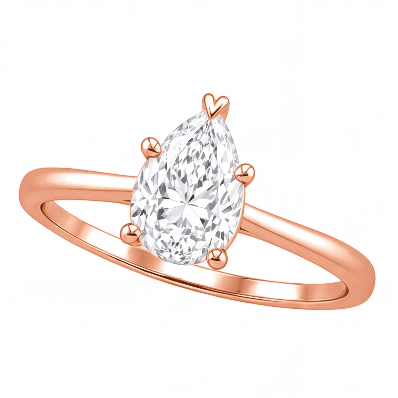 Oona engagement ring by Tiani Jewellery shown in rose gold, white gold and yellow gold.