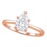 Oona engagement ring by Tiani Jewellery shown in rose gold, white gold and yellow gold.