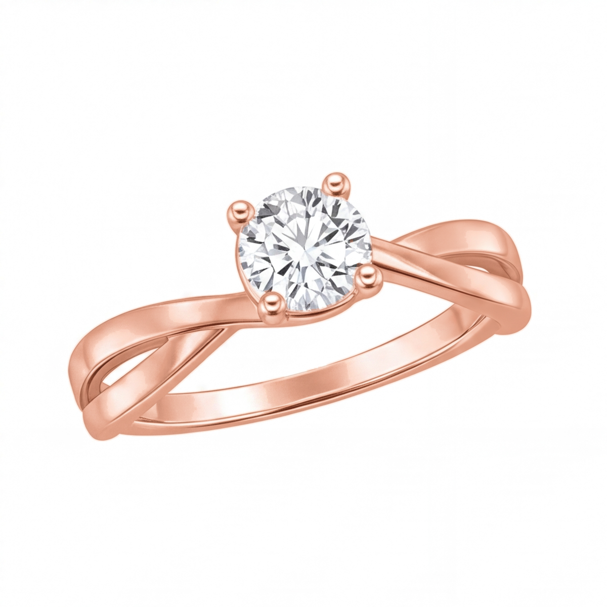 Della engagement ring by Tiani Jewellery shown in rose gold, white gold and yellow gold.