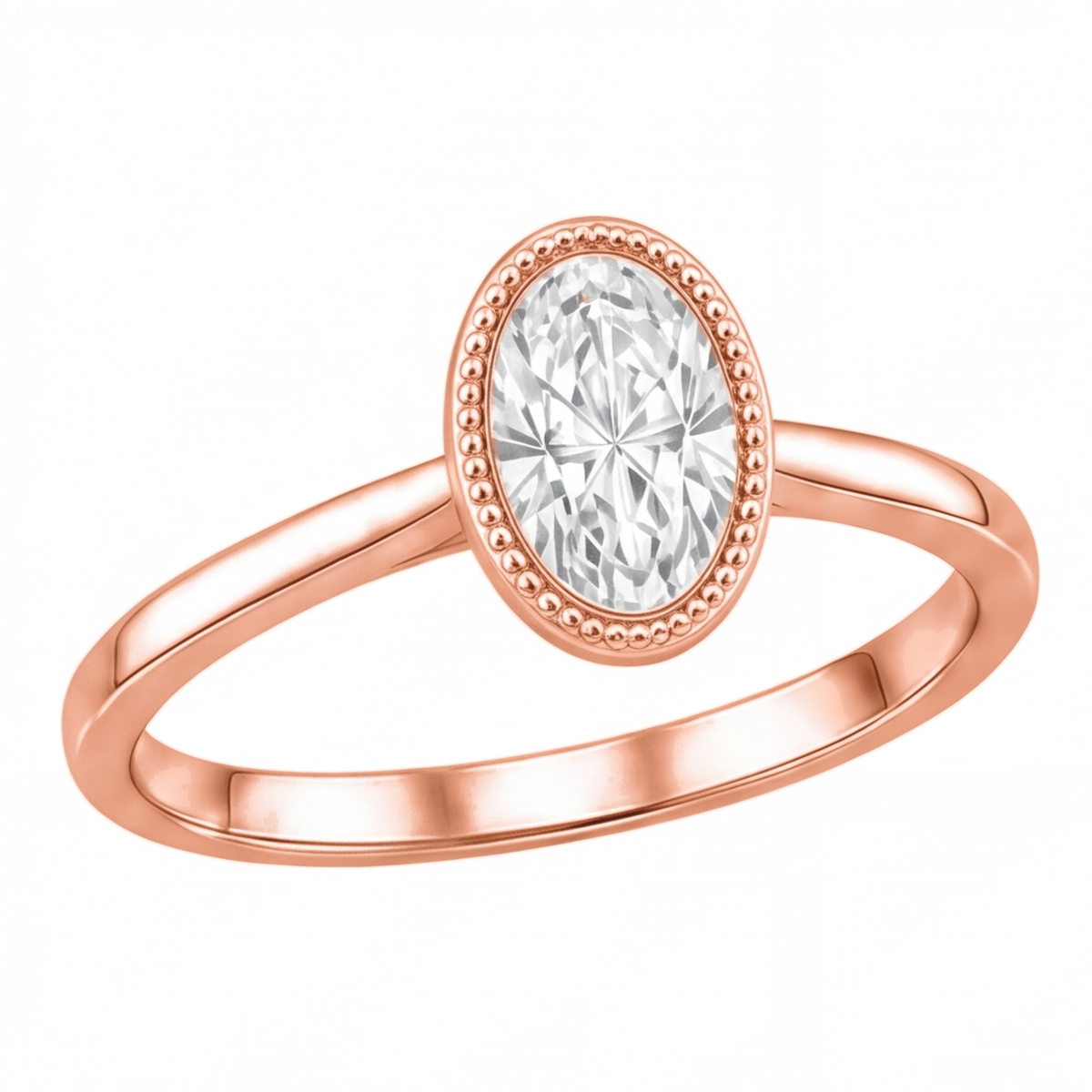 Niamh engagement ring by Tiani Jewellery shown in rose gold, white gold and yellow gold.