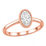 Niamh engagement ring by Tiani Jewellery shown in rose gold, white gold and yellow gold.