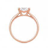 Tamsin engagement ring by Tiani Jewellery shown in rose gold, white gold and yellow gold.
