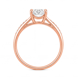 Iona engagement ring by Tiani Jewellery shown in rose gold, white gold and yellow gold.