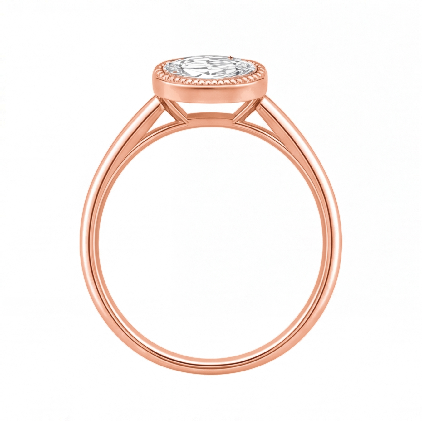 Niamh engagement ring by Tiani Jewellery shown in rose gold, white gold and yellow gold.