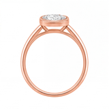 Niamh engagement ring by Tiani Jewellery shown in rose gold, white gold and yellow gold.
