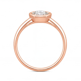 Veda engagement ring by Tiani Jewellery shown in rose gold, white gold and yellow gold.