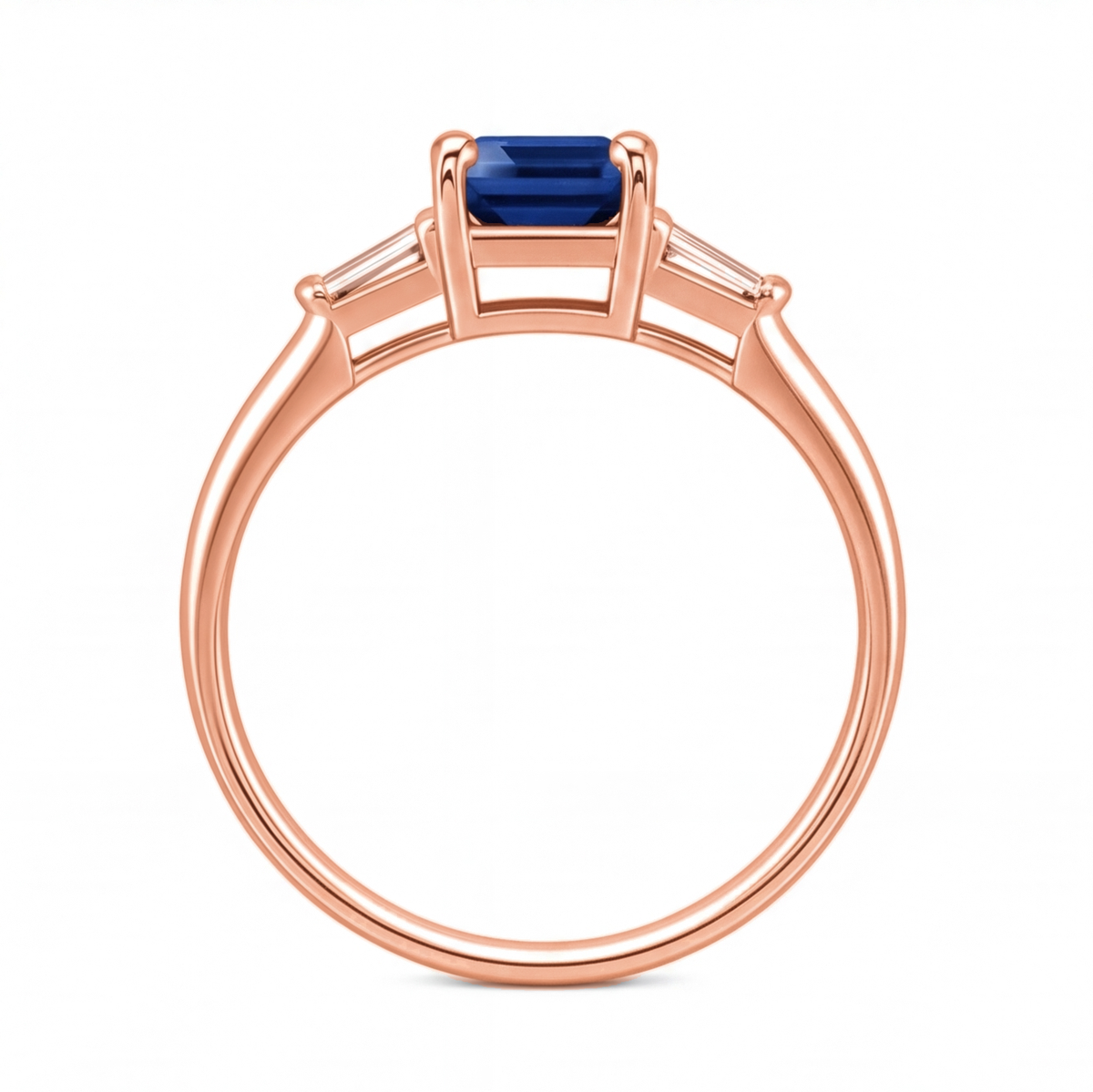 Raisa engagement ring by Tiani Jewellery shown in rose gold, white gold and yellow gold.