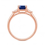 Raisa engagement ring by Tiani Jewellery shown in rose gold, white gold and yellow gold.