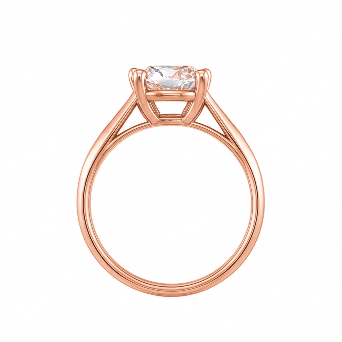 Davina engagement ring by Tiani Jewellery shown in rose gold, white gold and yellow gold.