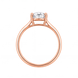 Yvonne engagement ring by Tiani Jewellery shown in rose gold, white gold and yellow gold.