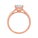 Primrose engagement ring by Tiani Jewellery shown in rose gold, white gold and yellow gold.