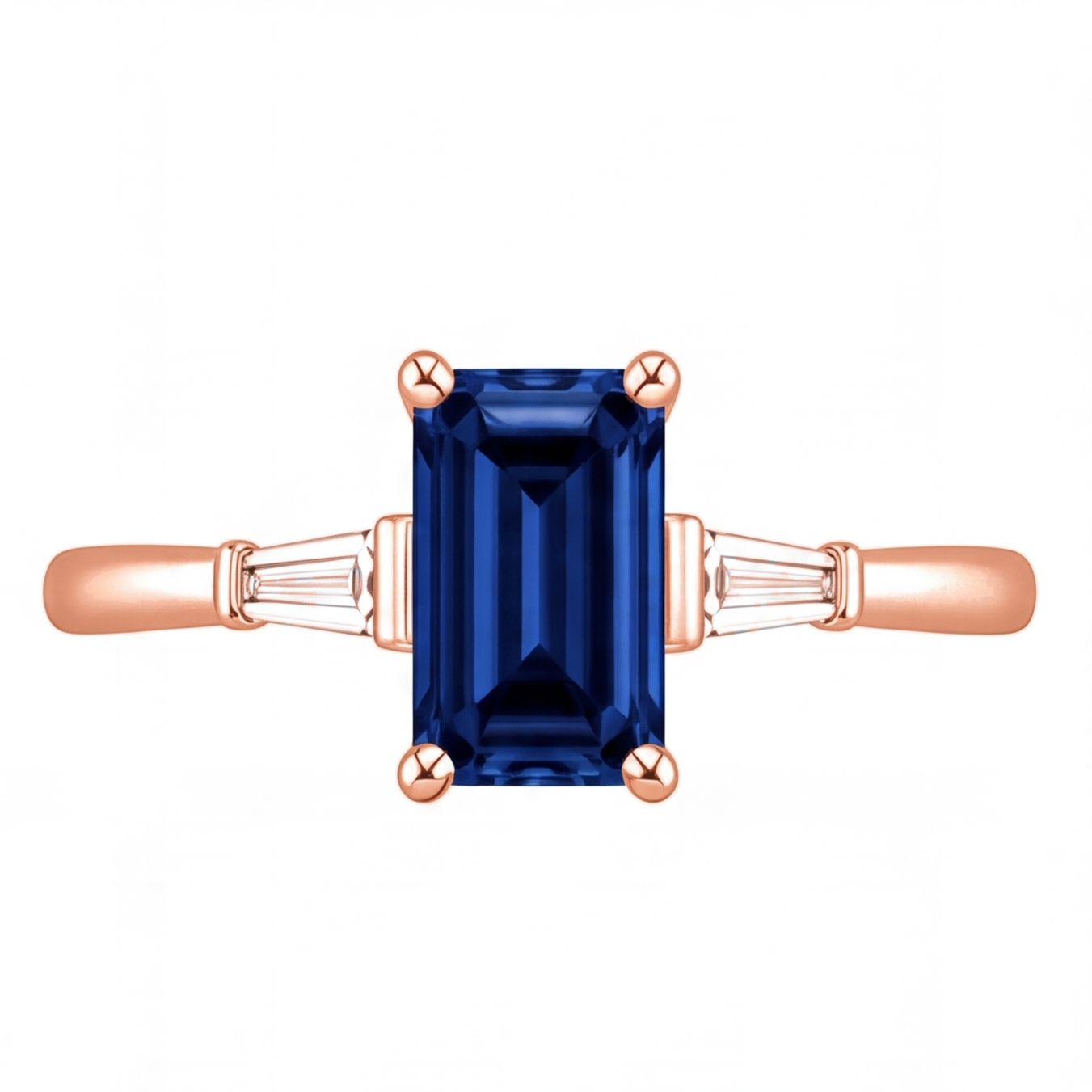 Raisa engagement ring by Tiani Jewellery shown in rose gold, white gold and yellow gold.