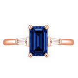 Raisa engagement ring by Tiani Jewellery shown in rose gold, white gold and yellow gold.