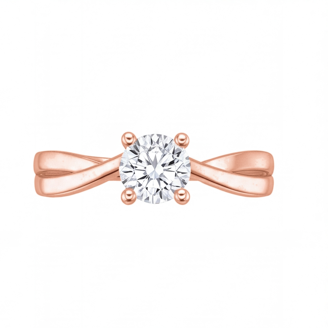 Della engagement ring by Tiani Jewellery shown in rose gold, white gold and yellow gold.