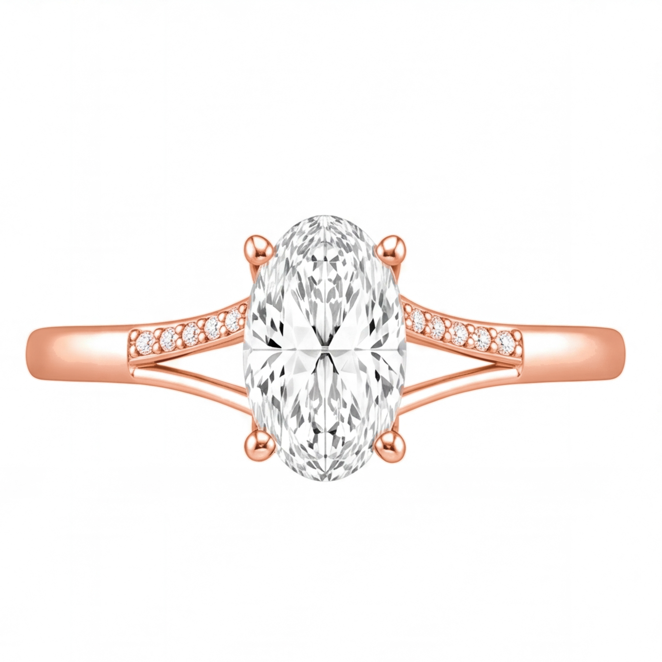 Iona engagement ring by Tiani Jewellery shown in rose gold, white gold and yellow gold.