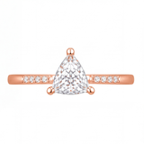 Tamsin engagement ring by Tiani Jewellery shown in rose gold, white gold and yellow gold.