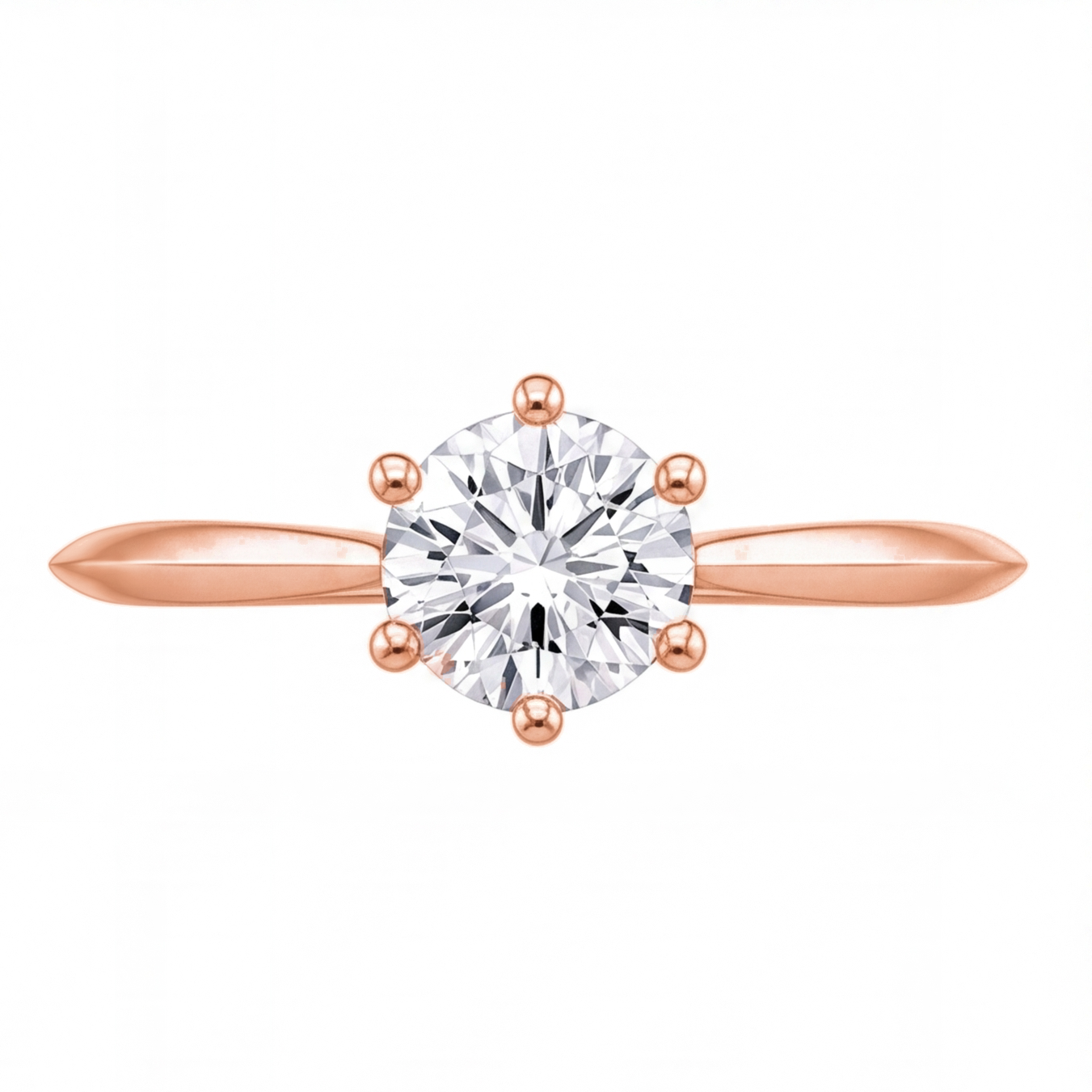 Davina engagement ring by Tiani Jewellery shown in rose gold, white gold and yellow gold.