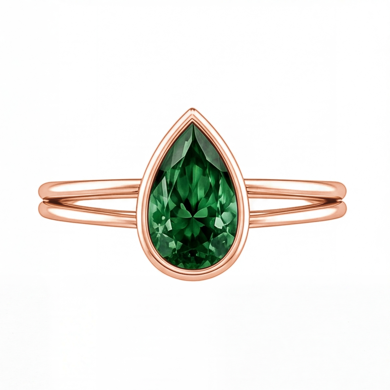 Brisa engagement ring by Tiani Jewellery shown in rose gold, white gold and yellow gold.