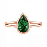 Brisa engagement ring by Tiani Jewellery shown in rose gold, white gold and yellow gold.