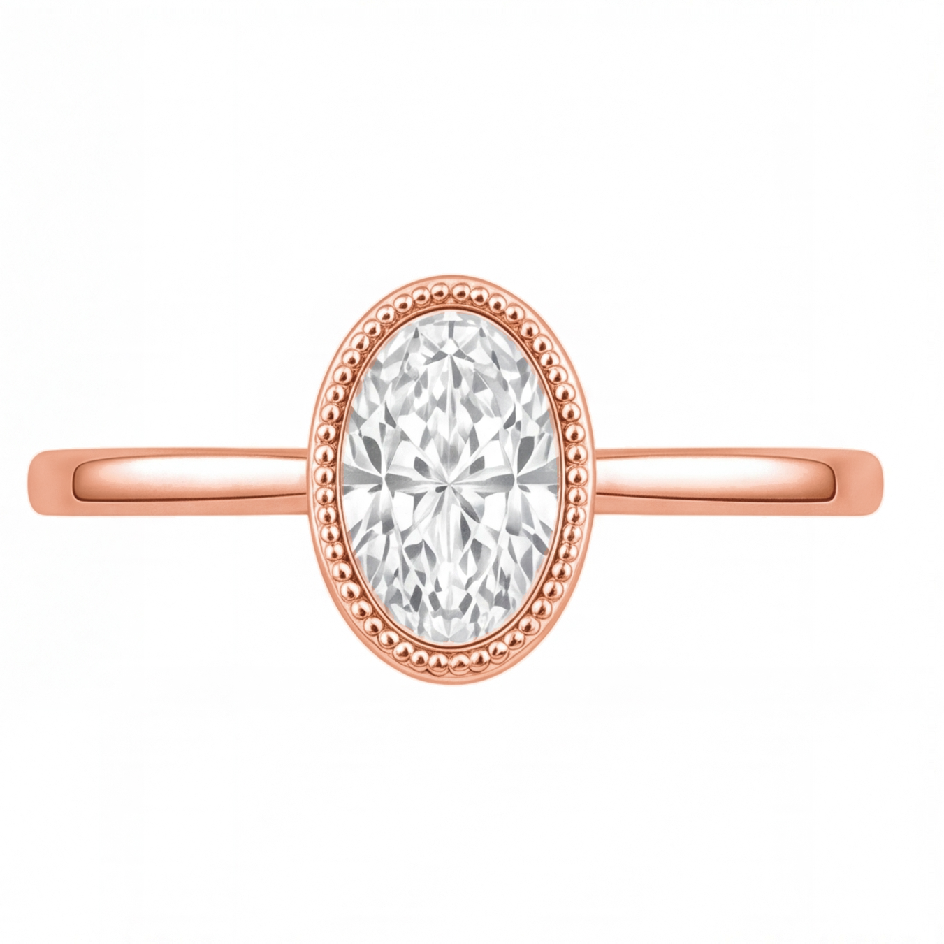 Niamh engagement ring by Tiani Jewellery shown in rose gold, white gold and yellow gold.