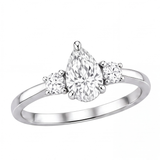 Larissa engagement ring by Tiani Jewellery shown in rose gold, white gold and yellow gold.